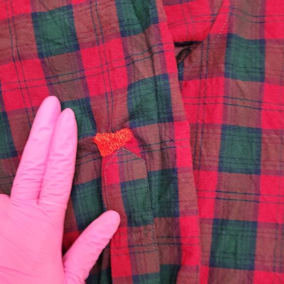 Vintage SIR Pendleton Wool Button Shirt Large 24x30 Baggy - Picture 2 of 10